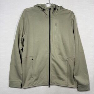 VRST Pinnacle Fleece Full Zip Hoodie Men Small Earl Grey